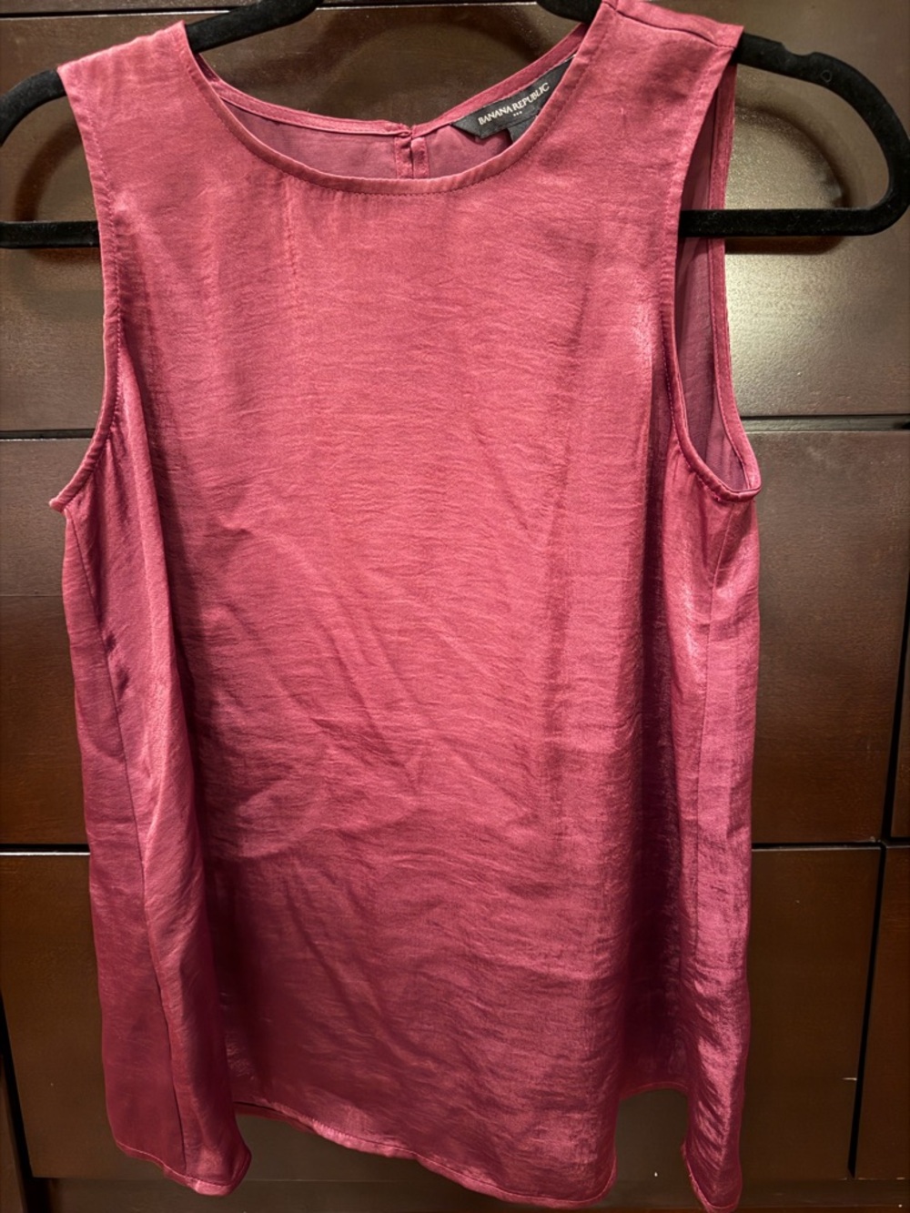 Banana Republic Trapeze-Hem Tank Beet Root Color: Minor Defect!